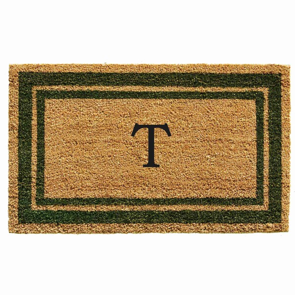 Calloway Mills Monogram Door Mat, Natural, Sage Green, 24 in W x 36 in L 153042436T - main